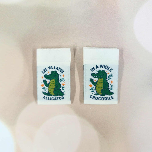 See Ya Later Alligator Sew in Tag