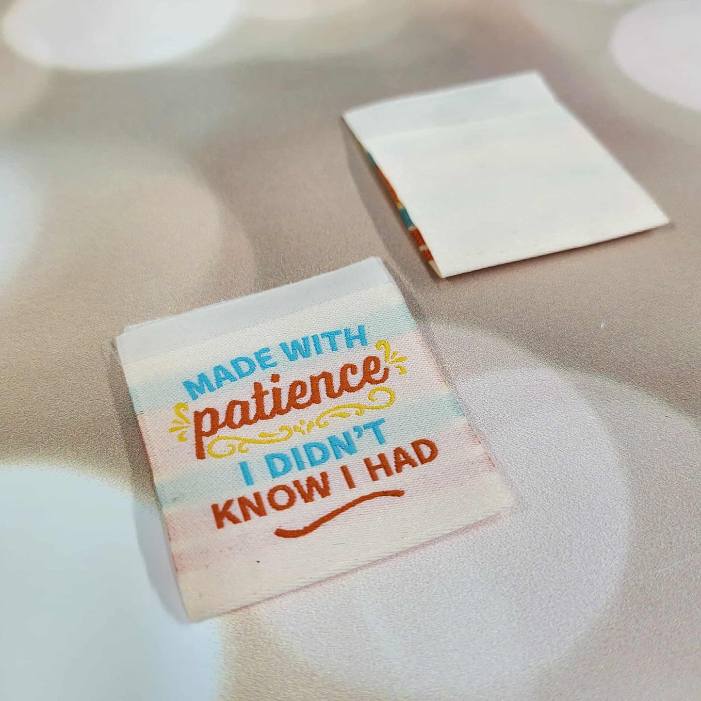 Made with Patience Sew in Tag