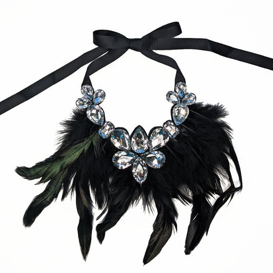 Brown Feather Pet Necklace