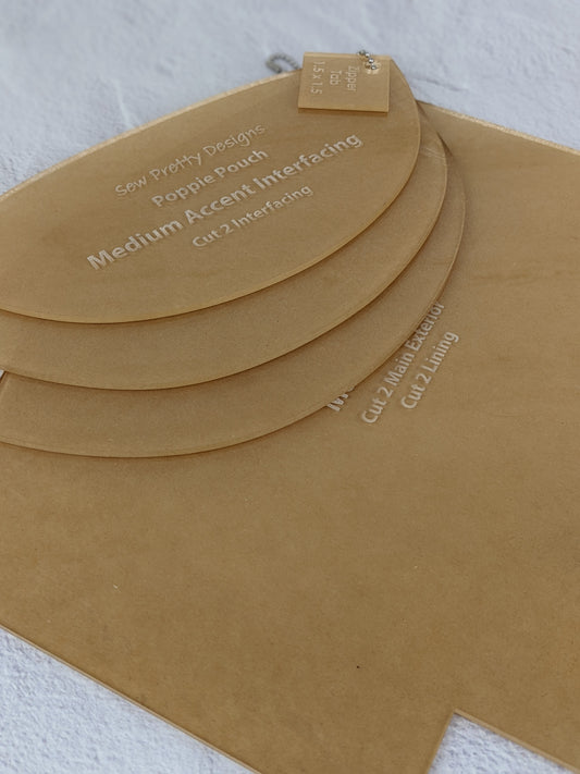 Poppie Pouch Acrylic Template Set
