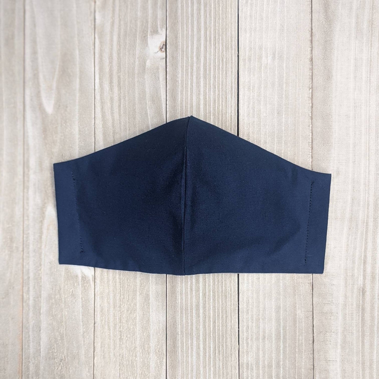 Navy with Gray Fitted Face Mask