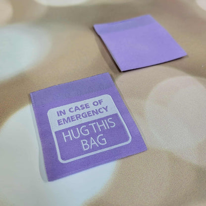 Hug This Bag Sew in Tag