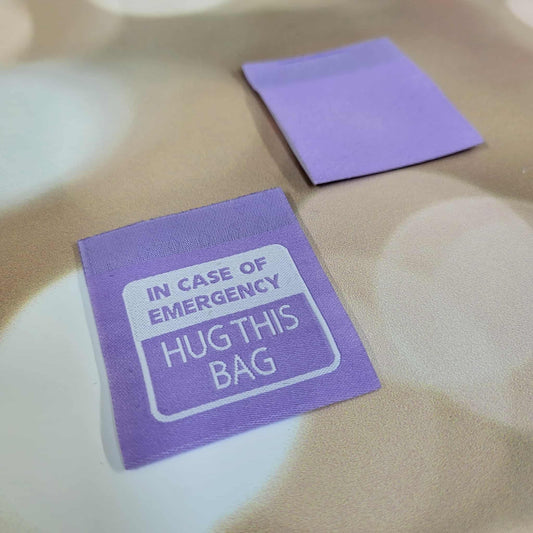 Hug This Bag Sew in Tag