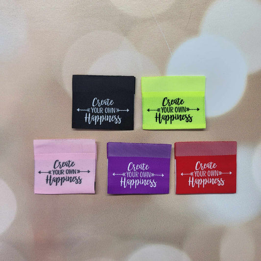Create Your Own Happiness Sew in Tag