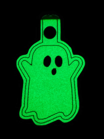 HEY Boo! Ghost KeyFob Embroidery Design