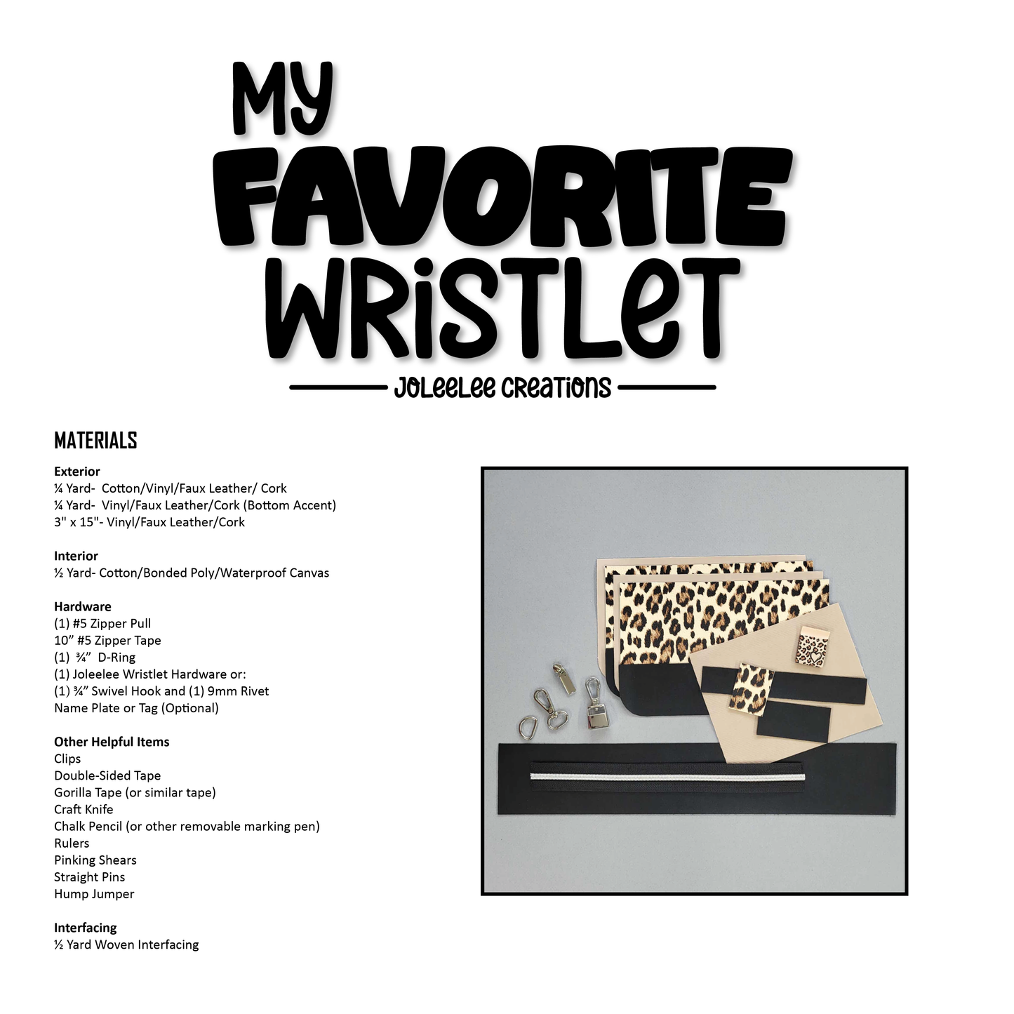 My Favorite Wristlet- PDF Sewing Pattern
