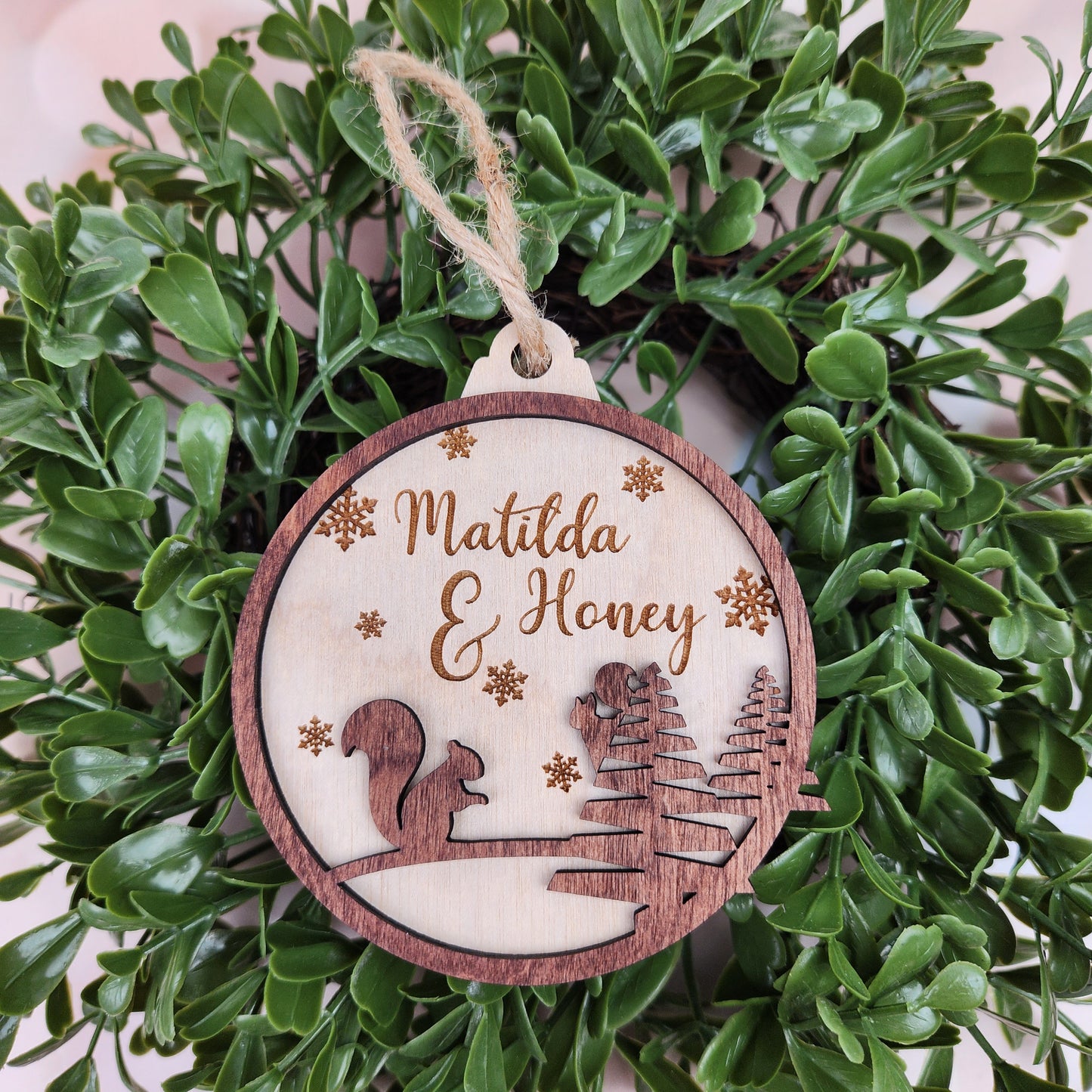 Personalized Squirrel Ornament