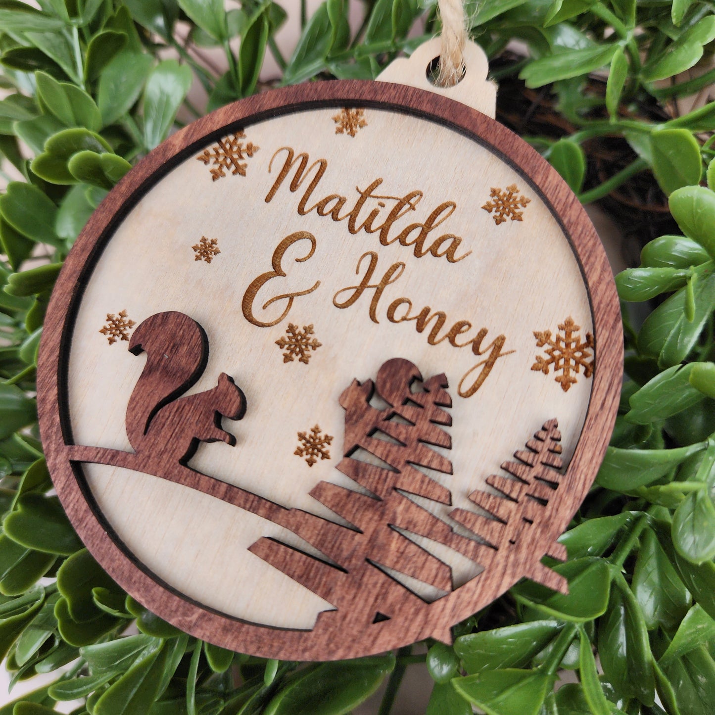 Personalized Squirrel Ornament