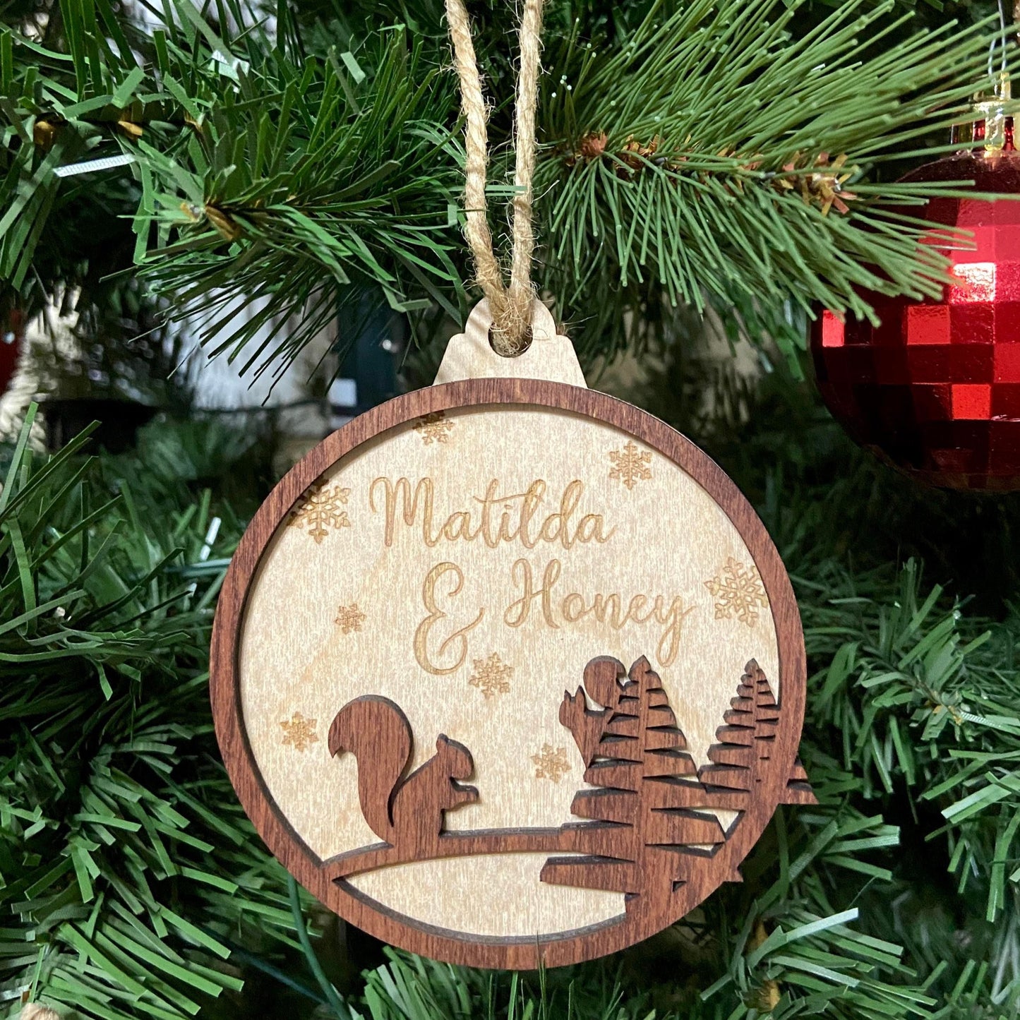 Personalized Squirrel Ornament