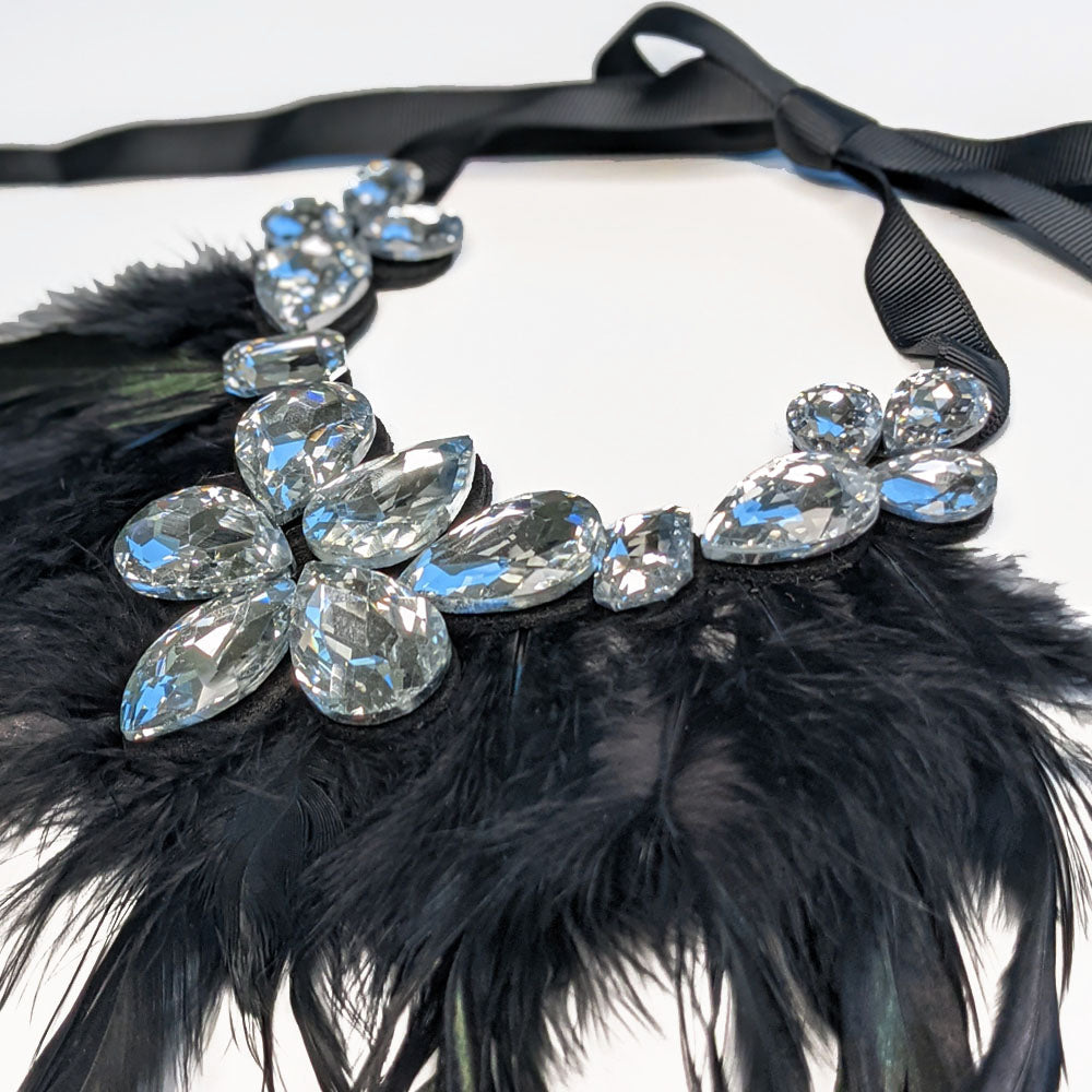 Purple Feather Pet Necklace