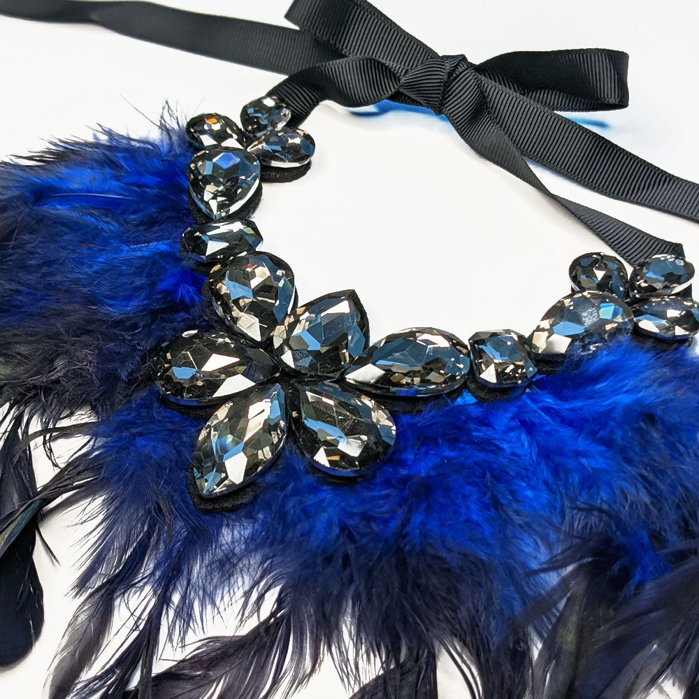 Purple Feather Pet Necklace