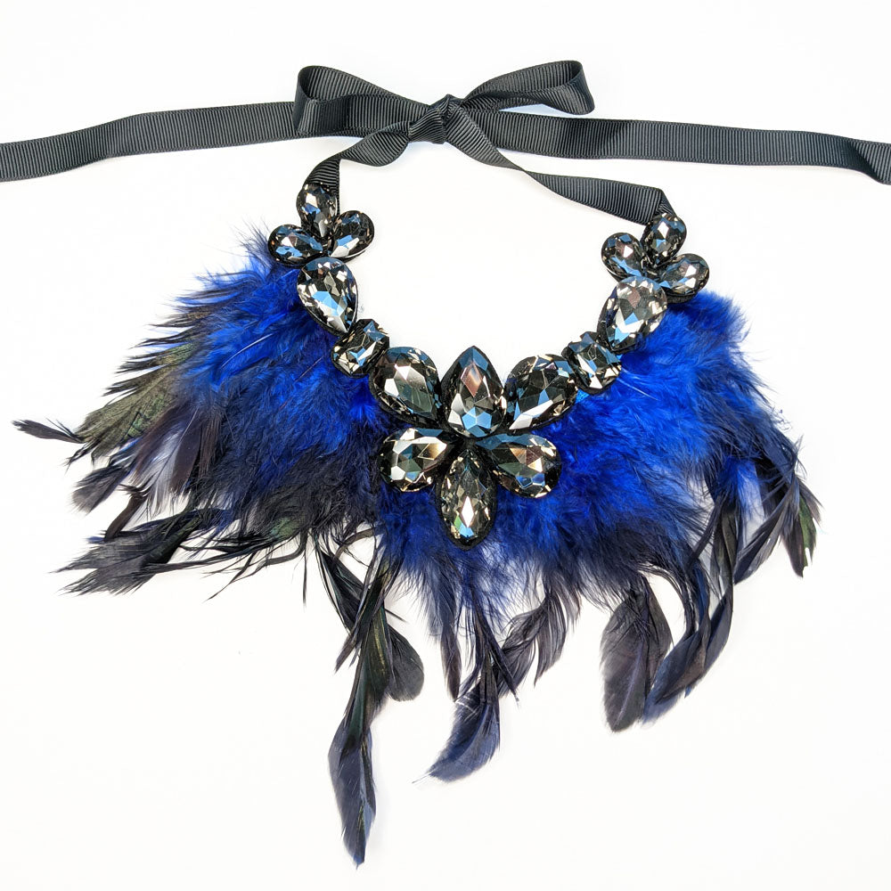 Purple Feather Pet Necklace