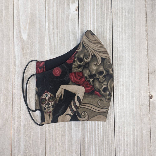 Day of the Dead Fitted Face Mask