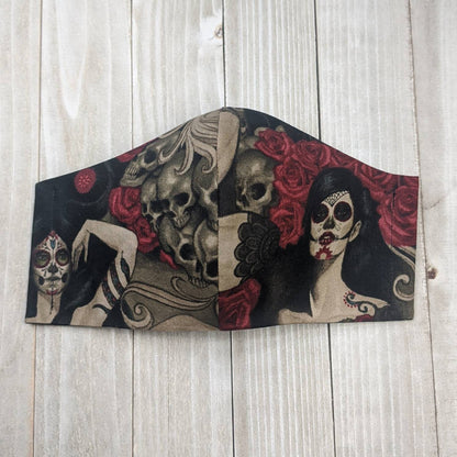 Day of the Dead Fitted Face Mask
