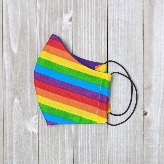 Rainbow Fitted Face Mask