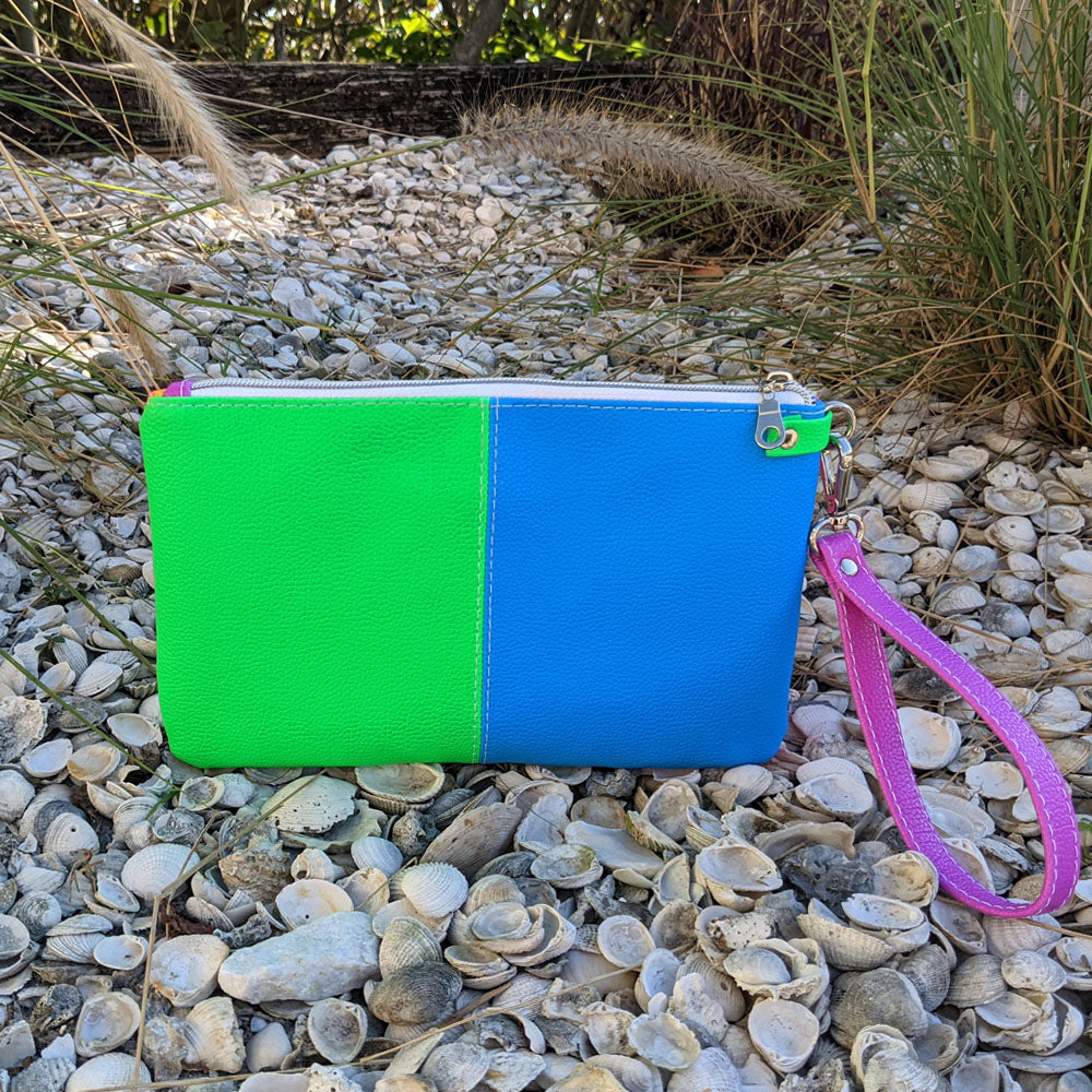 Neon Zippy Clutch