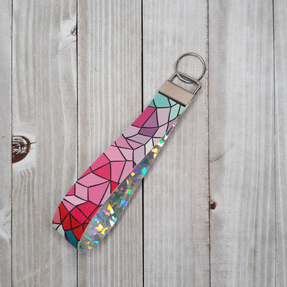 Stained Glass Vinyl Key Fob