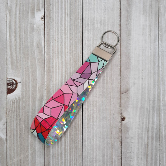 Stained Glass Vinyl Key Fob